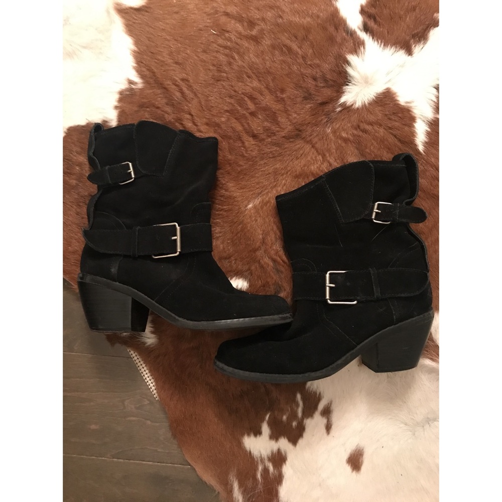 DolceVita Black Suede Ankle Boots